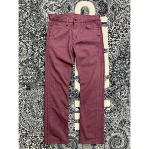 Levis 513 Jeans Mens 32x28 Purple Merlot Stretch Denim Black Tab Pants Excellent